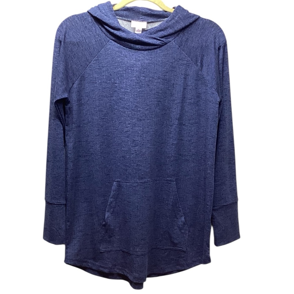 Lularoe Amber lightweight hoodie Navy/black marl Size Medium